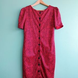 Vintage Reitman's red leopard print dress